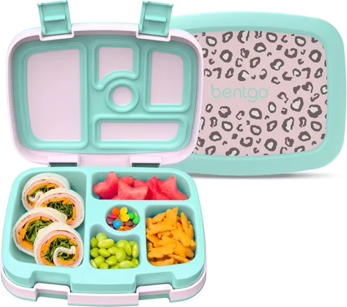 Miniatura 13 de Bentgo Kids Prints - Lonchera de 5 compartimentos estilo bento, a prueba de derrames, porciones de tamaño ideal para niños de 3 a 7 años, duradera