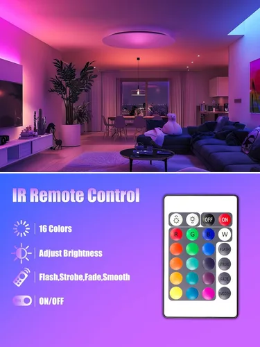 Miniatura 7 de Tira de luces LED, tiras de luz RGB de 5 V que cambian de color con control remoto, luces LED flexibles alimentadas por USB para dormitorio, TV