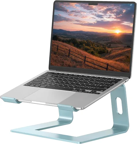 SOUNDANCE Soporte para portátil, elevador de computadora de aluminio, elevador ergonómico para portátiles para escritorio, soporte de metal
