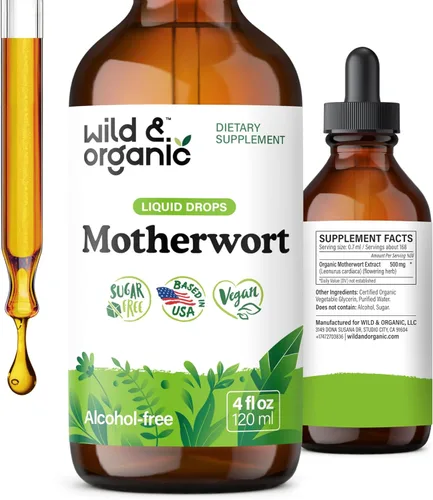 Miniatura 10 de Wild & Organic Motherwort Tintura - Buen estado de ánimo, calma, apoyo de la mujer - Gotas de extracto de hierba Motherwort - Suplemento vegano, sin