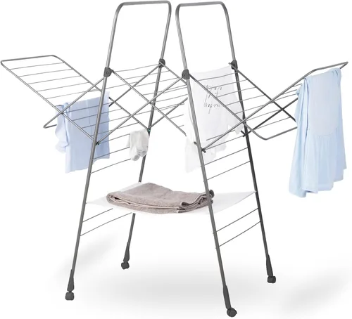 Minky Homecare Premium SureGrip - Escurridor de ropa para interiores y exteriores, peldaños antideslizantes ligeramente texturizados, 82 pies de