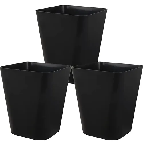 Heagoale Basurero de plástico pequeño para baño, cesta cuadrada de basura para baño, oficina, dormitorio, oficina en casa, debajo del escritorio,