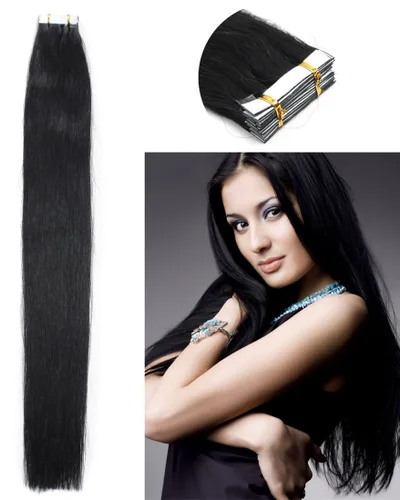Miniatura 39 de Extensiones de cabello humano Remy con cinta adhesiva sin costuras (16 pulgadas, 10 unidades, rubio ceniza)