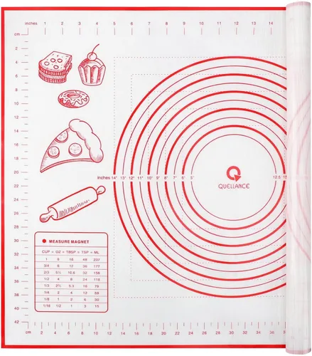 Miniatura 17 de Tapete de silicona para pastelería, antideslizante, con medición, para fondant, masa rodante, masa de pastel, pizza y galletas, forro para horno