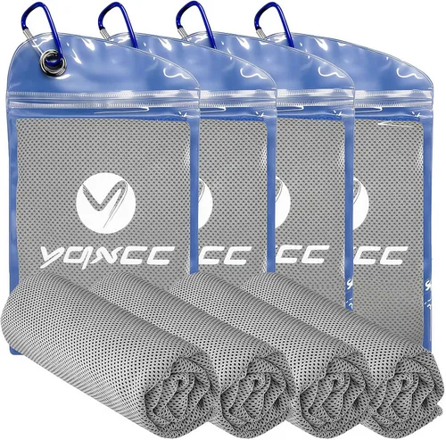 Miniatura 14 de YQXCC Paquete de 4 toallas refrescantes de 40 x 12 pulgadas, toallas de hielo frescas para cuello y cara, trapos de microfibra suaves