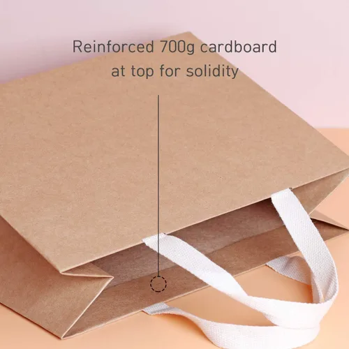 Miniatura 5 de 6 bolsas de papel marrón natural de 21.7 x 6.1 x 15.7 pulgadas (4) bolsas de papel marrón natural, gigantes, gigantes, enormes XL, gruesas