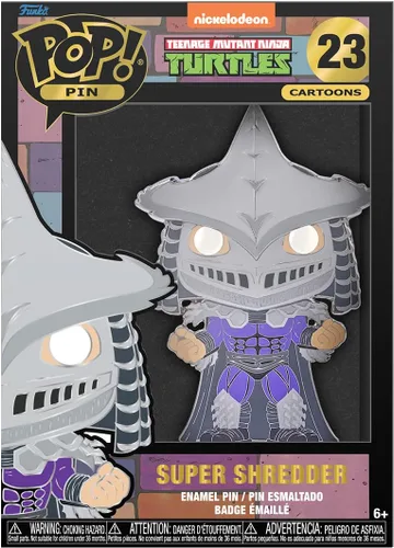 Miniatura 2 de Funko Pop - Pin esmaltado: Tortugas Ninja Mutantes Adolescentes – Super Shredder, brilla en la oscuridad, Chance of Chase – Lindo broche