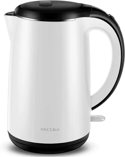 Miniatura 9 de Secura Hervidor de agua eléctrico original de acero inoxidable de doble pared 1.8 cuartos con apagado automático y protección contra hervido