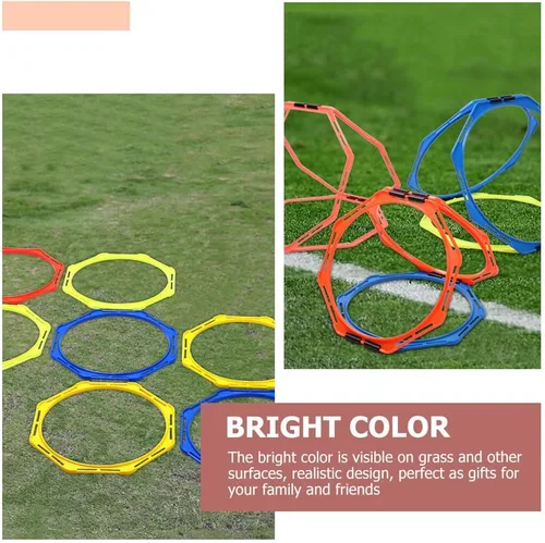 Miniatura 5 de BESPORTBLE Equipo de entrenamiento de agilidad, círculo de entrenamiento de fútbol para adultos, balón de fútbol para adultos, trenes al aire libre