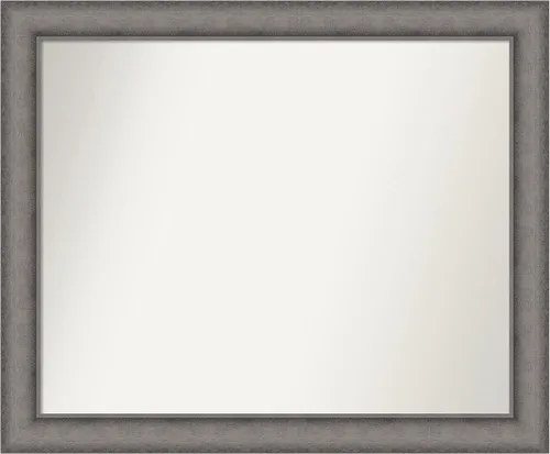 Miniatura 161 de Amanti Art Espejo de pared personalizado no biselado (24.5 x 24.5 pulgadas), marco gris marrón alta, varios tamaños personalizados, espejo de baño