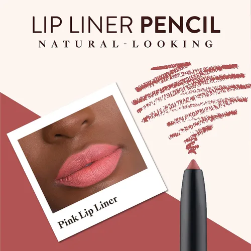Miniatura 4 de Mented Cosmetics - Delineador de labios para mujer, lápiz labial marrón oscuro, delineador de labios impermeable, vegano + maquillaje libre de Rosa