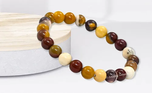 Miniatura 680 de Amazing Gemstone Pulsera de cristal para mujeres y hombres, pulsera de cristal curativo de protección, pulsera elástica con cuentas de piedras