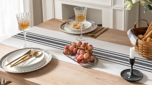 Miniatura 4 de Camino de mesa bohemio para decoración moderna de granja, decoración de mesa de comedor de 13 x 72 pulgadas de largo con borlas hechas a mano