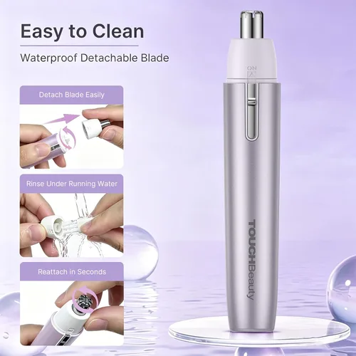 Miniatura 5 de TOUCHBeauty Recortadora eléctrica de pelo de nariz – Recortadora de pelo de nariz con punta redonda, sin dolor, sin tirones, con cuchillas