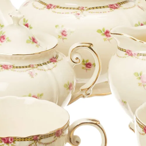 Miniatura 6 de Juego de té de 11 piezas de porcelana clásica Gracie China, Azul