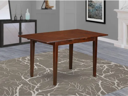 Miniatura 2 de East West Furniture PST-MAH-T Picasso - Mesa de comedor rectangular con hojas de mariposa, 32 x 60 pulgadas, caoba