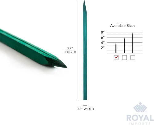 Miniatura 6 de Royal Imports Estaca para plantas de madera verde, púas florales, letreros de madera para jardín (aproximadamente 100 piezas) - 4 pulgadas