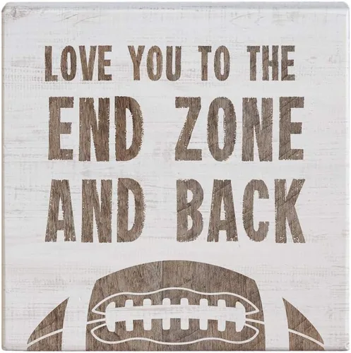 Miniatura 8 de Simply Said, INC Letrero pequeño de fútbol con texto en inglés "Love the Game", decoración de madera de 5.25 x 5.25 pulgadas, temporada de fútbol