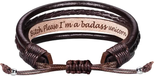 Miniatura 18 de Regalos del día del padre para papá, marido, pulsera de cuero para hombres, él, novio, hijo, ajustable, marrón, pulsera de cuero para hombre