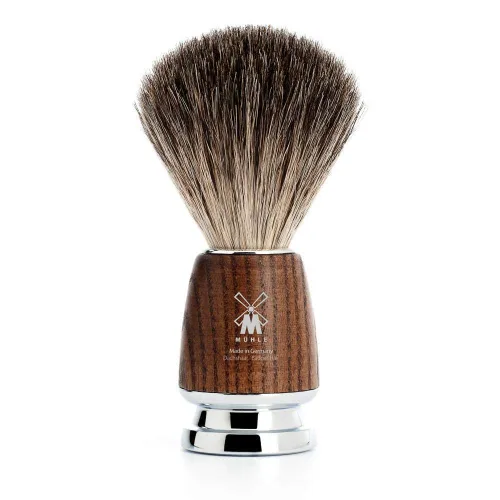 Miniatura 3 de MÜHLE RYTMO Modern Pure Badger Juego de afeitado de 3 hojas de afeitar de lujo Fresno al vapor