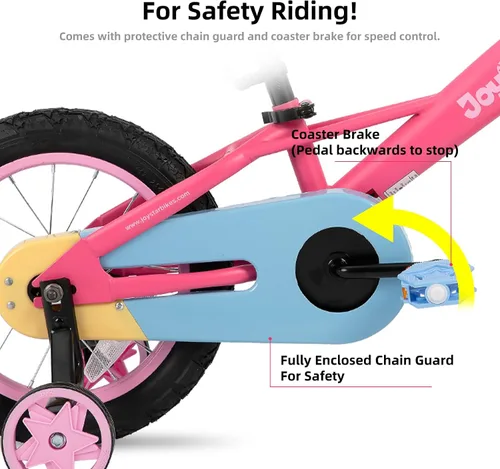 Miniatura 3 de JOYSTAR 12 14 16 18 Inch Kids Bike for 2-9 Years Girls, Toddler Girls Bike with Training Wheels, Rainbow Bikes, Children Bicycle, Macaroon