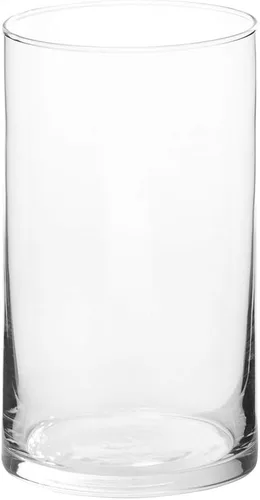 Floral Supply Online - 6 pulgadas de alto x 3.5 pulgadas de ancho - Florero cilíndrico de vidrio y folleto guía de flores - para bodas, eventos,