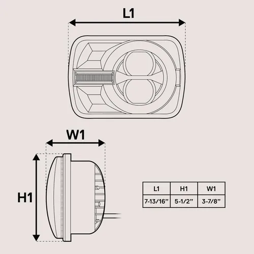 Miniatura 7 de TRUE MODS 5x7 7x6 Pulgadas H6054 Faros LED Negros H4 Lámpara de Repuesto de Haz Sellado para Jeep Wrangler YJ Cherokee XJ [Aprobado por DOT] Ford