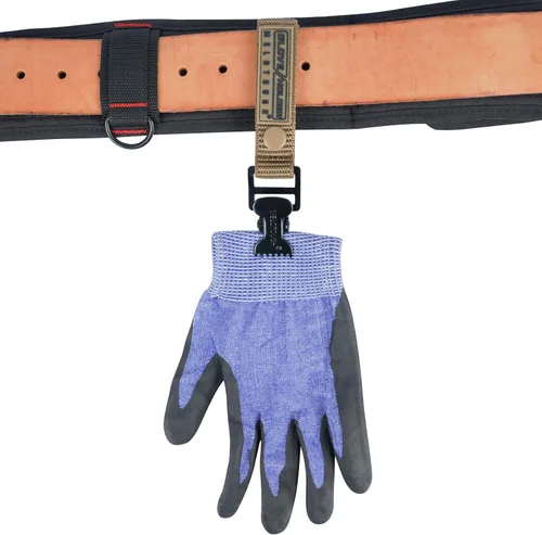 Miniatura 7 de MELOTOUGH Correa de guante de bombero Clip de soporte para guantes de trabajo con gancho giratorio para correa de guante, clip de cocodrilo A-caqui