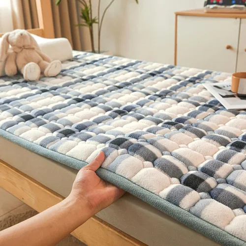 Miniatura 7 de Colchón de futón japonés, 35.43 x 78.74 pulgadas, colchón portátil doble individual tatami colchoneta para dormir, colchón enrollable de 0.8 in