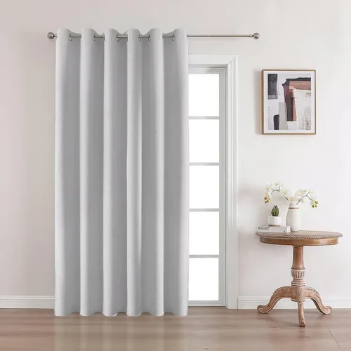 Miniatura 30 de CUCRAF - Juego de 2 paneles de cortinas de ventana con oscurecimiento total del 100%, de 54 pulgadas de largo, con aspecto de lino falso, cortinas