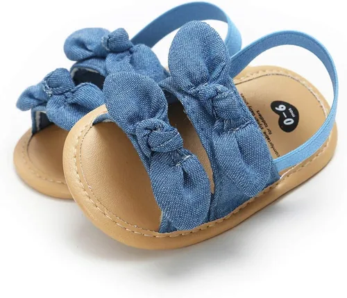Miniatura 6 de COSANKIM Sandalias de verano para bebés y niñas con suela suave de flores, zapatos de vestir para cuna, recién nacidos, para recién nacidos