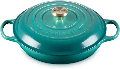 Miniatura 9 de Le Creuset Braiser Signature de hierro fundido esmaltado, 5 cuartos de galón, Flame Llama