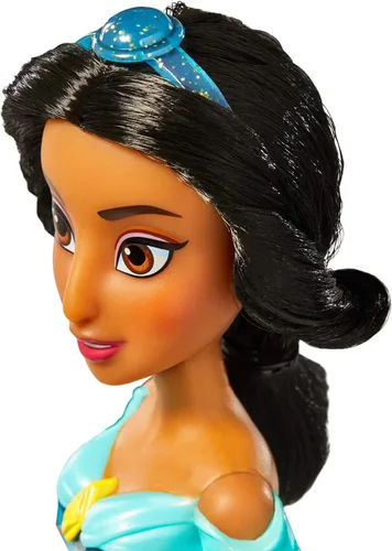Miniatura 7 de Disney Princess Royal Shimmer - Muñeca de jazmín con falda y accesorios, juguete para niños a partir de 3 años