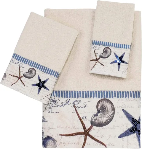 Miniatura 24 de Avanti Linens - Toalla de baño, toalla de algodón suave y absorbente (colección Antigua) 50.00 x 27.00 pulgadas Niebla Azul