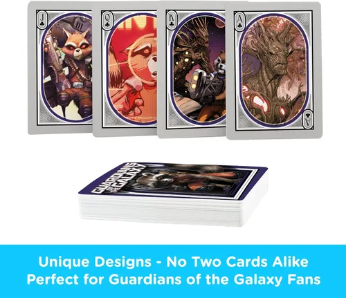 Miniatura 3 de AQUARIUS Guardians of the Galaxy Rocket & Groot Nouveau - Baraja de cartas con temática de cómic para tus juegos de cartas favoritos - Productos