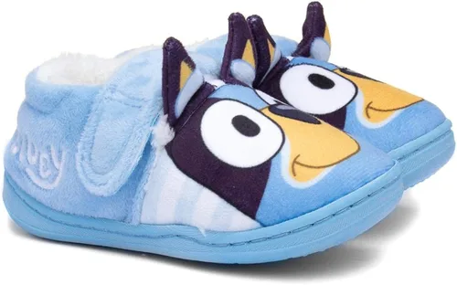 Miniatura 7 de Bluey Pantuflas para niños pequeños con correa de orejas 3D, zapatos de casa