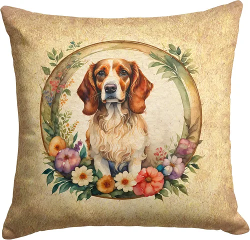 Miniatura 16 de Caroline's Treasures DAC2072PW1414 Affenpinscher and Flowers - Almohada decorativa de tela, lavable a máquina, para interiores y exteriores