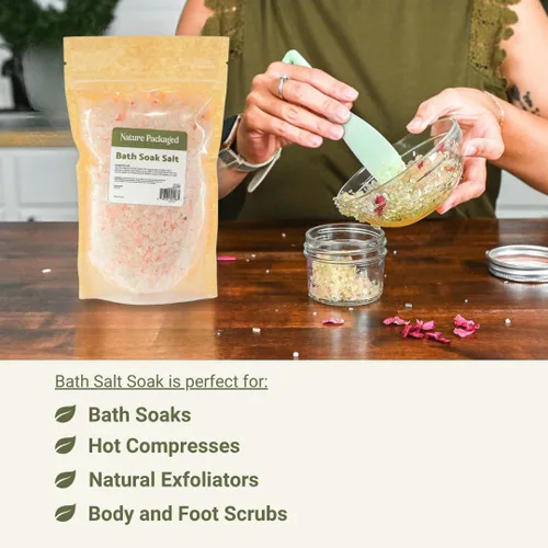 Miniatura 5 de Mezcla de sales de baño (16 onzas, paquete de 1) – Sal mineral pura de grano grueso – Se utiliza como baño de sal, baño de baño, remojo de pies, spa