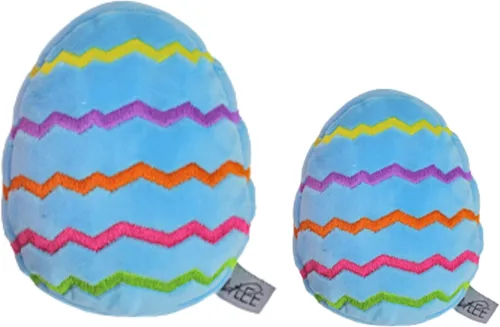 Miniatura 2 de Midlee Juguete de peluche para perro de huevo de Pascua, azul (grande)