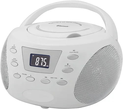 Miniatura 9 de HANNLOMAX HX-332CD portátil CD Boombox, radio FM PLL, Bluetooth, pantalla LCD, entrada auxiliar, fuente de alimentación dual AC/DC (rosa)