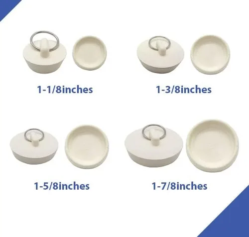 Miniatura 2 de Gadgetime USA Tapón de bañera de 4 piezas, cuatro tamaños, tapones de drenaje, para cocina, baño, bañera, fregadero y lavandería