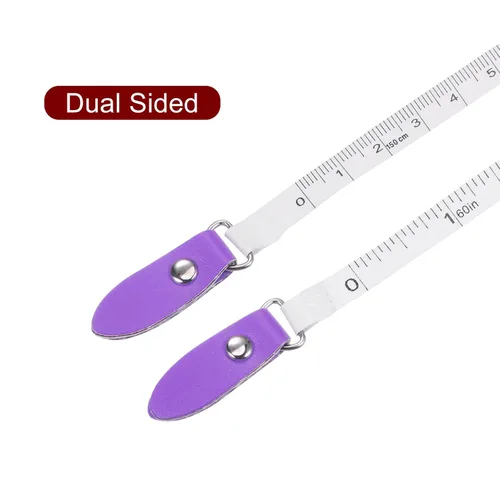 Miniatura 4 de HARFINGTON Cinta métrica retráctil cuadrada de 59.1 in/60 pulgadas, funda de cuero suave, tamaño de bolsillo para cuerpo, tela, medidas de costura