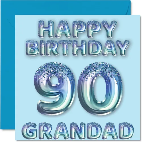 Miniatura 280 de Stuff4 Tarjeta de primer cumpleaños para niños, globo de fiesta con purpurina azul, tarjetas de feliz cumpleaños para niño de 1 año, nieto, hijo, 57