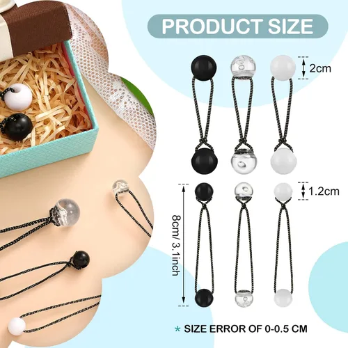 Miniatura 2 de Jutom 24 bolas para ligar el cabello de 0.78 pulgadas, soportes para cola de caballo de burbujas para niñas, bolas de pelo de burbujas de los años