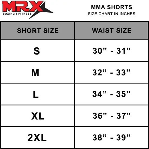 Miniatura 2 de Pantalones cortos de entrenamiento MRX MMA Cage Fighting Grappling Artes marciales Boxeo Muay Thai Short.