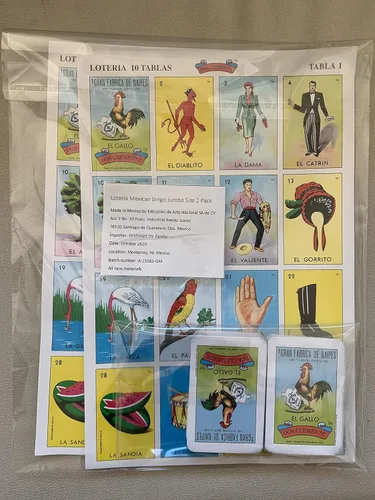 Miniatura 3 de Paquete de 2 Don Clemente Mexican Jumbo Loteria Set, 20 Tablas Grandes y 2 Barajas de Cartas Loteria Mexicana Jumbo Paquete de 20 Tablas