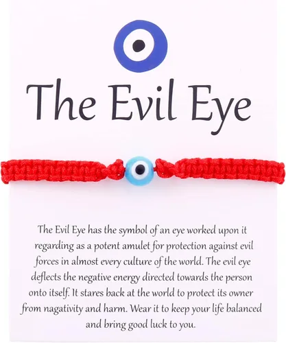 Miniatura 15 de SUMMER LOVE Handmade Jewelry Evil Eye Bracelets with Card,Black Red String Bracelets Kabbalah Protection Luck Amulet for Women Men Friends Pulseras