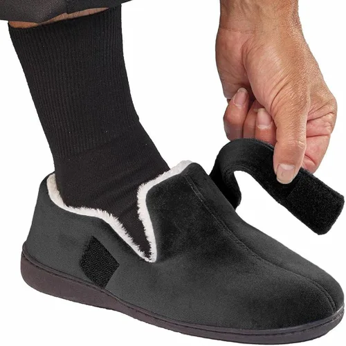 Miniatura 2 de Zapatillas de casa con forro polar de espuma viscoelástica para hombres mayores