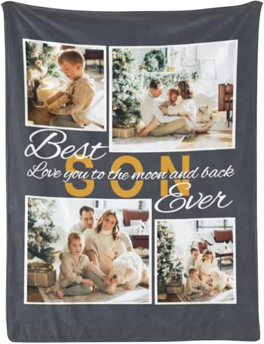 Miniatura 9 de Manta personalizada con fotos, mantas personalizadas con imagen para madre, padre, niños, hermana, amigos, parejas, cumpleaños, 1 foto, 30 x 40