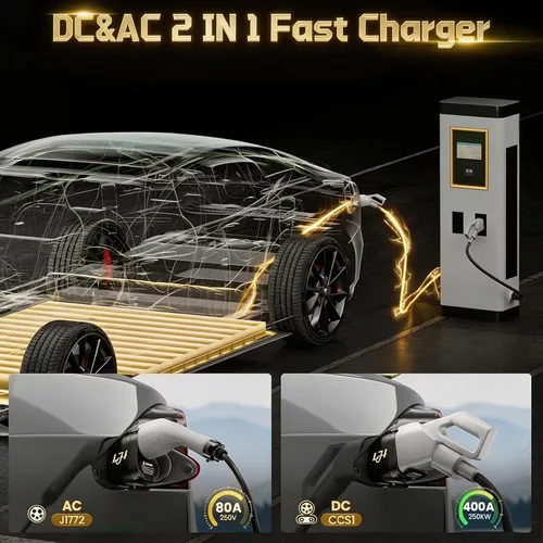 Miniatura 5 de LJH 2-en-1 CCS1 y J1772 a Adaptador Tesla, 250KW para Modelo Y/3/S/X/Cybertruck, Adaptador de Cargador CCS1 a Tesla Super Rápido, Estaciones
